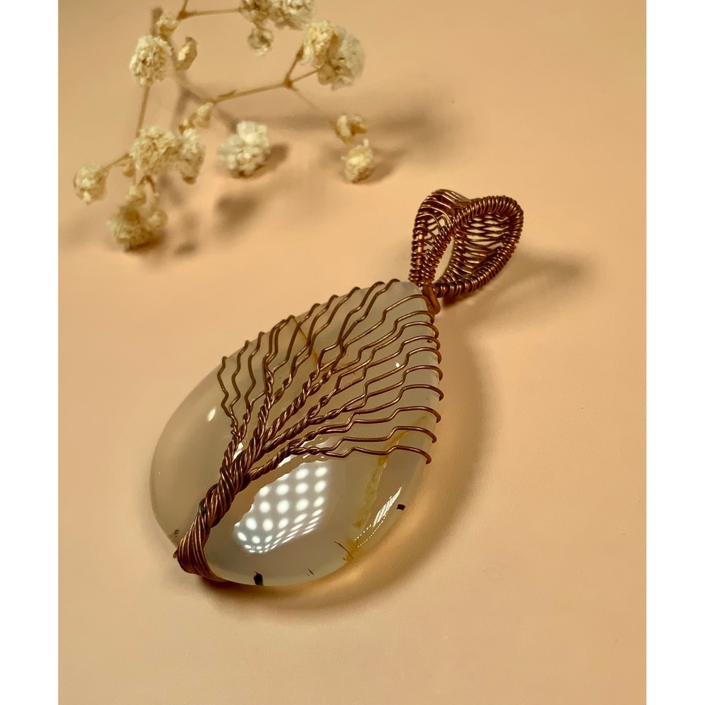 Tree of Life Agate Dream Pendant‎